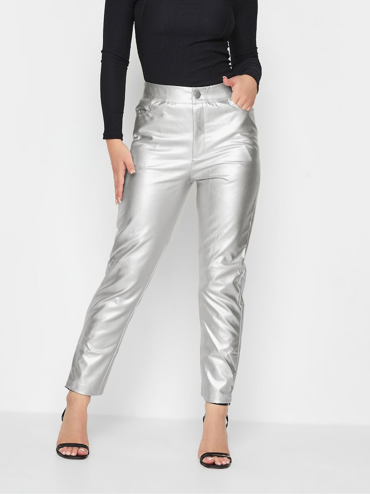 PixieGirl Petite Silver Straight Leg Trousers - Image 1 of 1