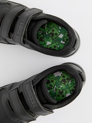 Black Minecraft Elastic Lace School Shoes - Image 5 of 5