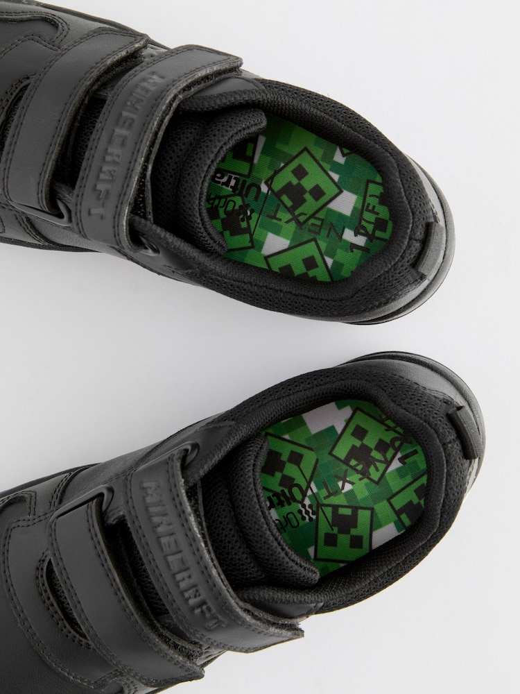 Black Minecraft Elastic Lace School Shoes - Image 5 of 5