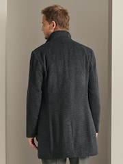 Grey - Charles Tyrwhitt Pure Vuna Visoki okovratnik Kaput - Slika 2 od 6
