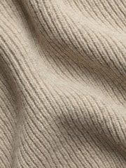 טבעי - Charles Tyrwhitt סוודר מצמר מרינו עבה עם רוכסן בצווארון - תמונה 6 מתוך 6