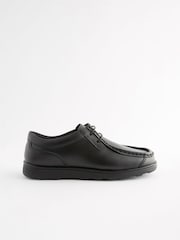 Black Standard Fit (F) School Leather Lace-Up Shoes - Image 2 of 5