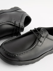 Black Standard Fit (F) School Leather Lace-Up Shoes - Image 5 of 5