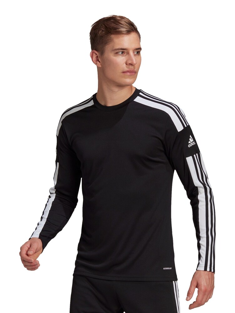 adidas Black Squadra Long Sleeve T-Shirt - Image 1 of 6