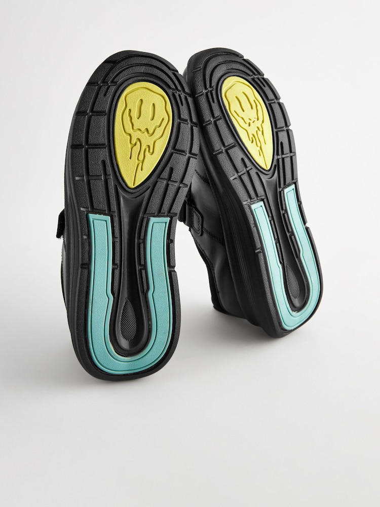 Schwarz - Schuhe für die Schule aus Leder mit 1 elastischem Riemen - Bild 5 von 5