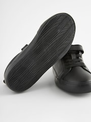 Schwarz - Schnürschuhe für die Schule aus Leder mit elastischem Riemen - Bild 5 von 5