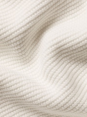 Charles Tyrwhitt Natural Knit Texture Long Sleeve Cotton Polo Shirt - Image 5 of 5