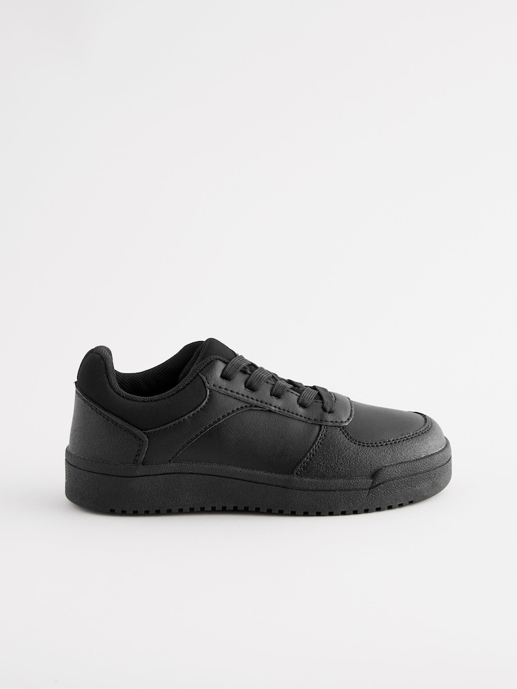 Black Standard Fit (F) School Lace-Up Shoes - Image 2 of 5