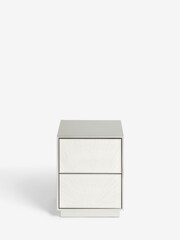 Cream To Light Grey Verona Resin Bedside Table - Image 6 of 6