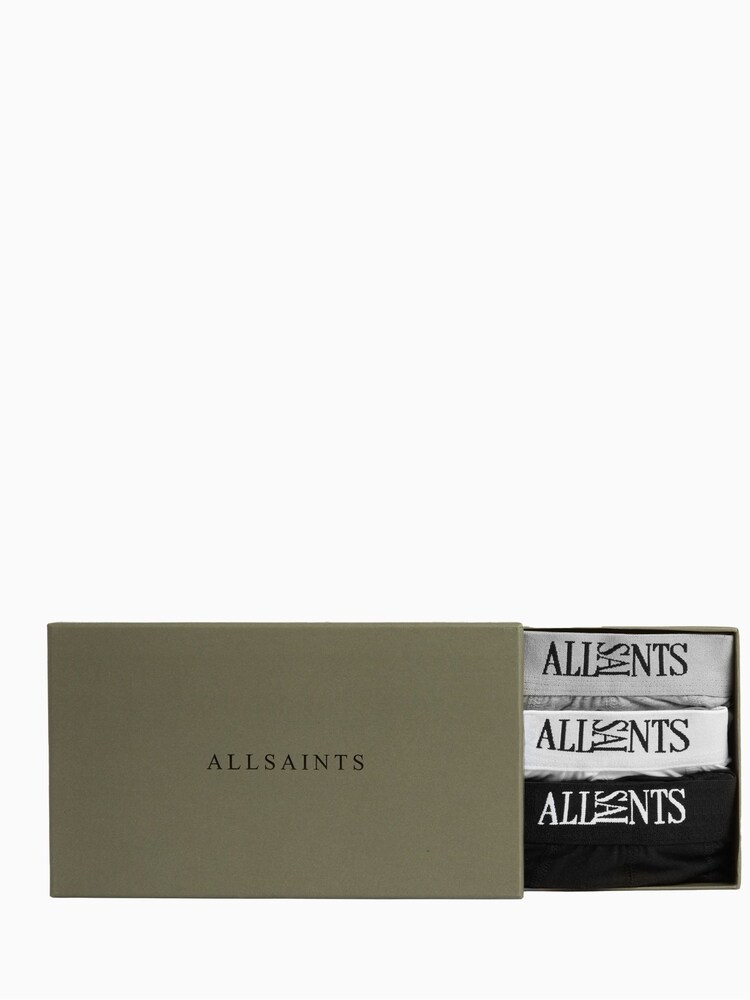 AllSaints Black Wren Boxers 3 Pack - Image 4 of 4 AllSaints Black Wren Boxers 3 Pack - Image 4 of 4