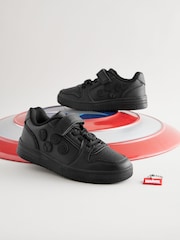 Preto - Sapatos escolares Marvel 1 com tira elástica e cadarço - Imagem 1 de 12