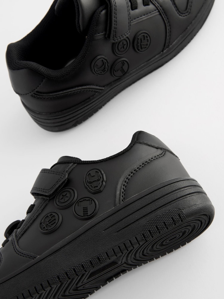 Preto - Sapatos escolares Marvel 1 com tira elástica e cadarço - Imagem 12 de 12