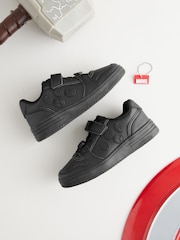Preto - Sapatos escolares Marvel 1 com tira elástica e cadarço - Imagem 4 de 12