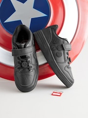 Preto - Sapatos escolares Marvel 1 com tira elástica e cadarço - Imagem 7 de 12