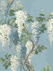 Woodchip & Magnolia Blue Wisteria Wallpaper - Image 3 of 3
