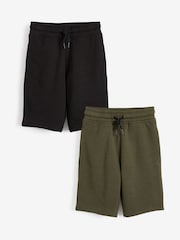 Black/Green 2 Pack Shorts (3-16yrs) - Image 1 of 5