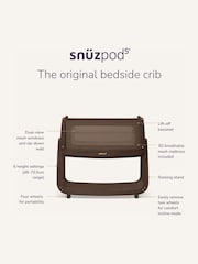 Snuz Chocolate Pod 5 Bedside Crib - Image 11 of 11