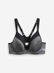 Grey Marl Active Sports High Impact Full Cup Wired Bra - Image 5 of 5