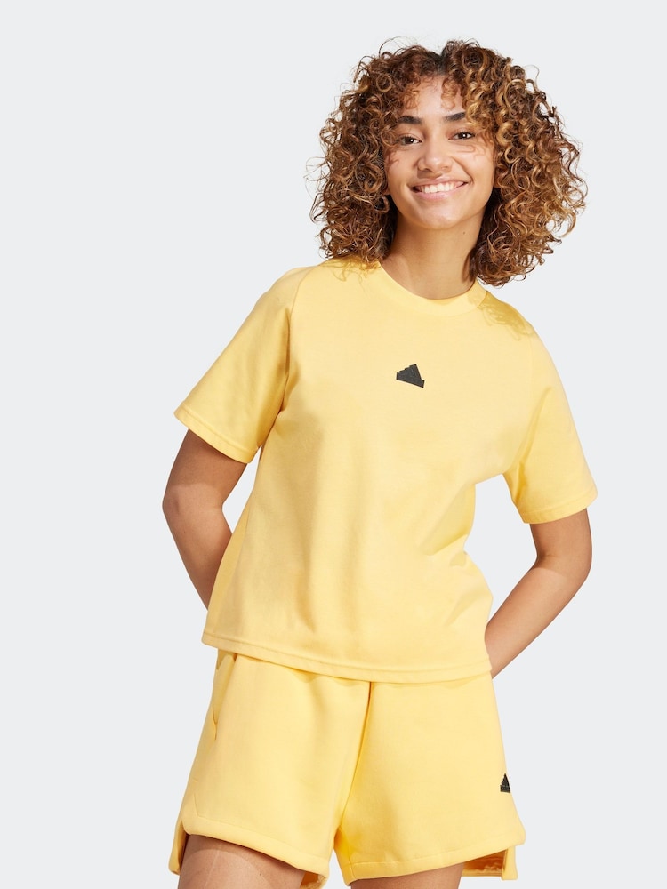 adidas Yellow Sportswear Z.N.E. T-Shirt - Image 1 of 7