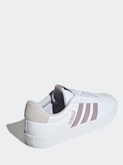 adidas White/Purple adidas VL Court 3.0 Trainers - Image 5 of 10