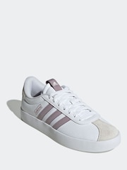 adidas White/Purple adidas VL Court 3.0 Trainers - Image 6 of 10