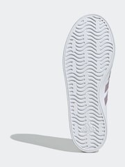 adidas White/Purple adidas VL Court 3.0 Trainers - Image 8 of 10