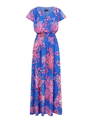 HotSquash Blue Chiffon Wrap Top Maxi Dress - Image 7 of 7