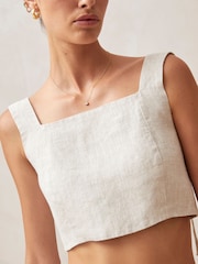 Alohas White Molly 100% Linen Tank Top - Image 1 of 5