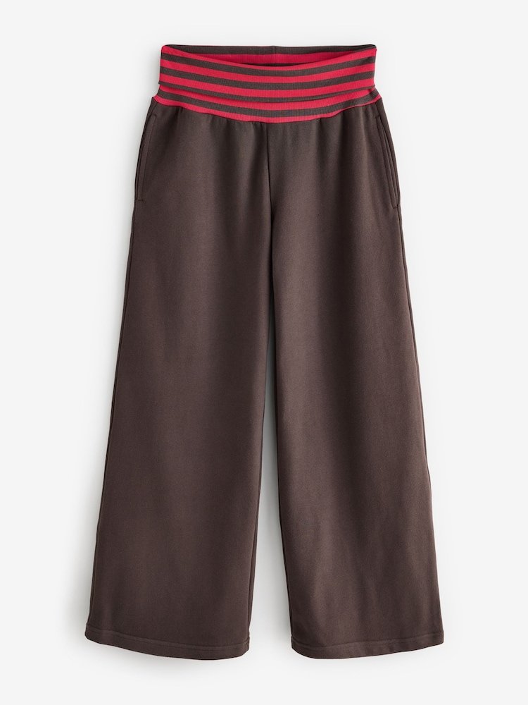 Cotton On Brown Fold Over Waistband Sweatpant - Image 1 of 1 Cotton On Brown Fold Over Waistband Sweatpant - Image 1 of 1