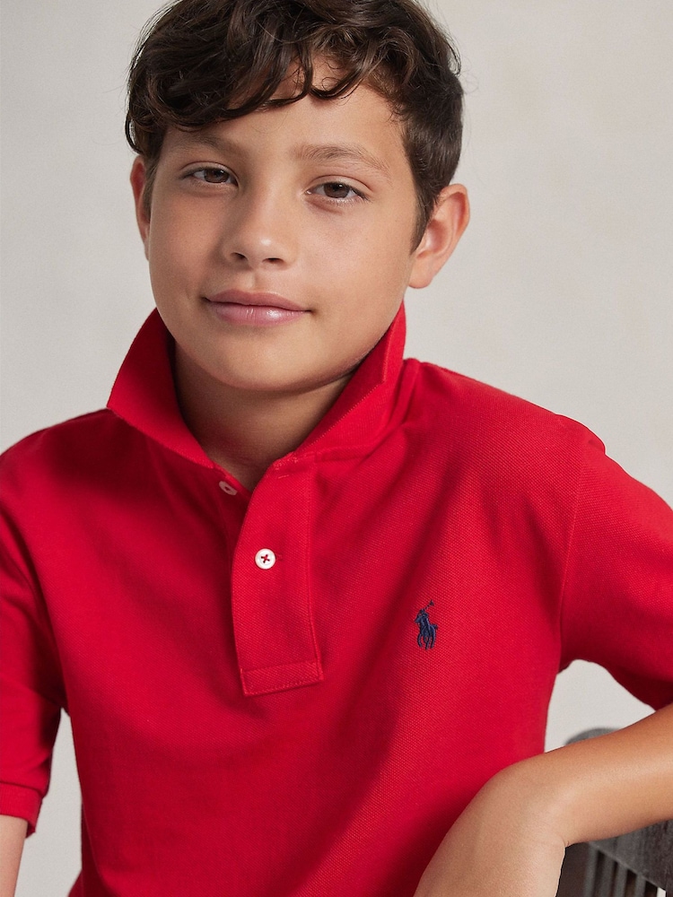 Polo Ralph Lauren Red Boys Polo Shirt - Image 4 of 6