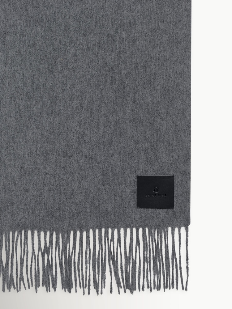 ANINE BING Grey Augustina Scarf In Wool - Image 3 of 3