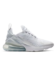 Nike White/Pale Aqua Youth Air Max 270 Trainers - Image 1 of 6