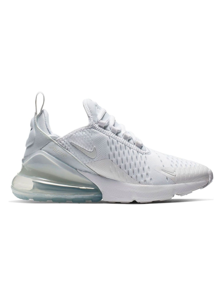 Nike White/Pale Aqua Youth Air Max 270 Trainers - Image 1 of 6