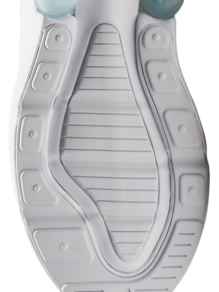 Nike White/Pale Aqua Youth Air Max 270 Trainers - Image 6 of 6