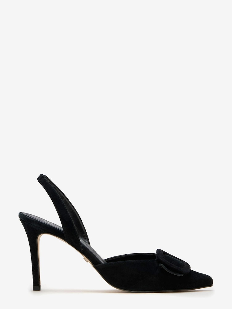 Mint Velvet Black Buckled Slingbacks - Image 1 of 2 Mint Velvet Black Buckled Slingbacks - Image 1 of 2