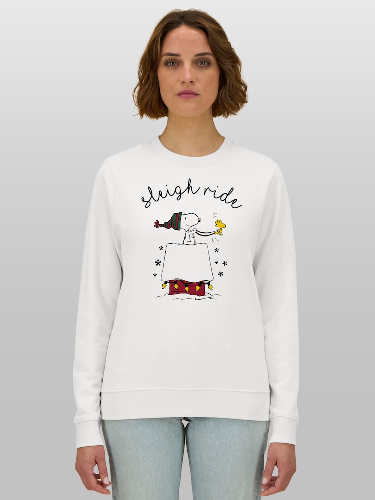 All + Every Peanuts Sleigh Ride Christmas Sweatshirt - 4şəkildən 2 şəkil