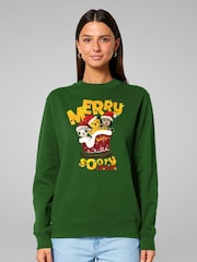 All + Every Merry Sooty Xmas Christmas Sleigh Sweatshirt - 4şəkildən 2 şəkil