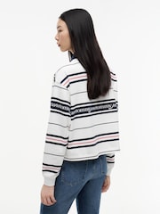 Tommy Jeans Natural Repeat Logo Relaxed Rugby Shirt - Image 2 of 7