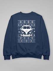 All + Every Blue Camper Christmas Knit Sweatshirt - Image 4 of 4