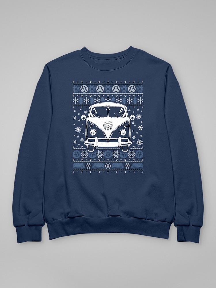 All + Every Blue Camper Christmas Knit Sweatshirt - Image 4 of 4 All + Every Blue Camper Christmas Knit Sweatshirt - Image 4 of 4