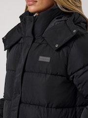 Gym King Black Longline Quilted Puffer Coat - Image 4 of 4