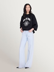 ANINE BING Black Miles Sweatshirt Collegiate In Vintage - Image 1 of 4