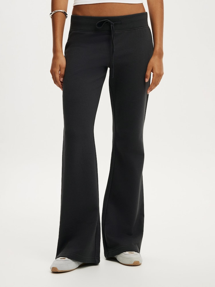 Cotton On Black Low Rise Bootleg Joggers - Image 1 of 5 Cotton On Black Low Rise Bootleg Joggers - Image 1 of 5