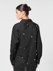 Black Gem Embellished Long Sleeve Shirt - Image 3 of 9