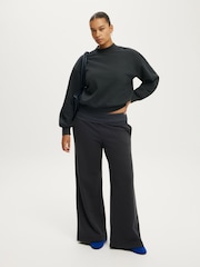 Cotton On Black Fold Over Waistband Sweatpant - Image 3 of 5