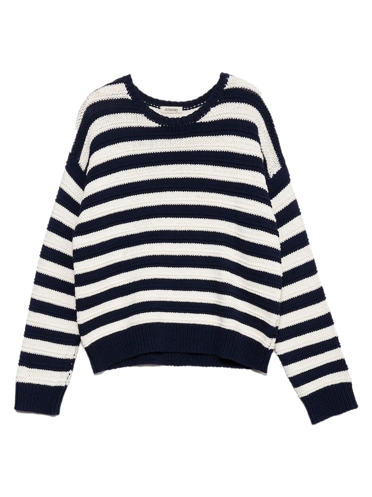 Albaray Blue Stripe Jumper - Image 4 of 4 Albaray Blue Stripe Jumper - Image 4 of 4