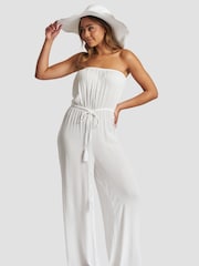 South Beach White Wide Brim Floppy Hat - Image 2 of 4