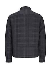 Cămașă tip jachetă în carouri cu fermoar JACK & JONES - Imaginea 2 din 2