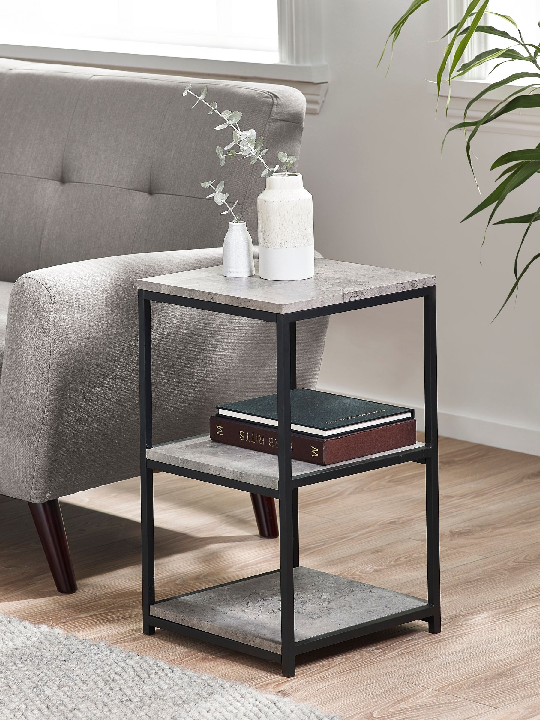 Buy Julian Bowen Grey Staten Tall Narrow Side Table from the Next UK online shop