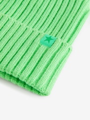 Živo zelena - Rebrasta beanie kapa (1-16 let) - Slika 2 iz 2